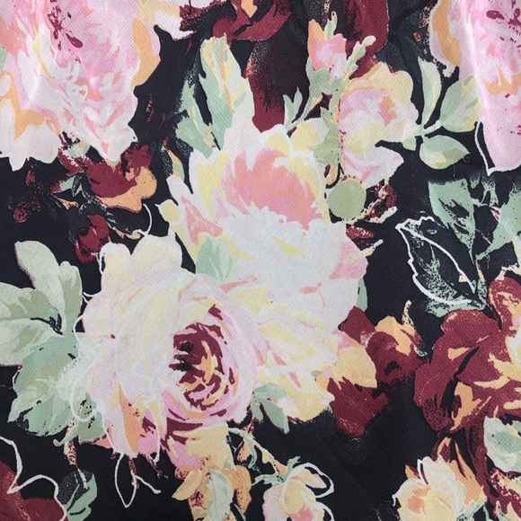 Vintage 90’s Sheer Floral Print Midi Skirt Casual Corner 10 - Picture 3 of 6